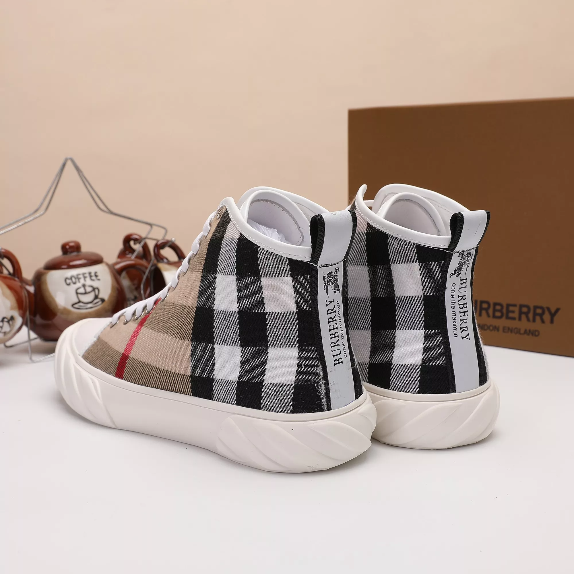 Comfortable 413 Burberry High Tops Shoes For Men