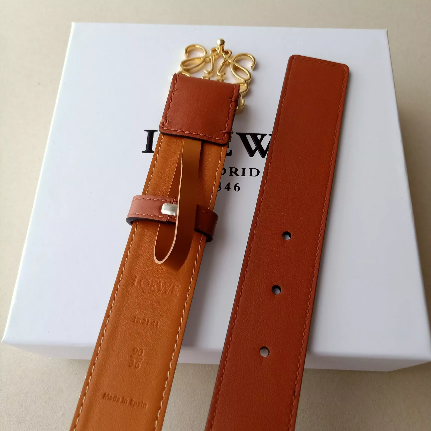 Comfortable 4356 LOEWE AAA Quality Belts In 3.2cm For Women
