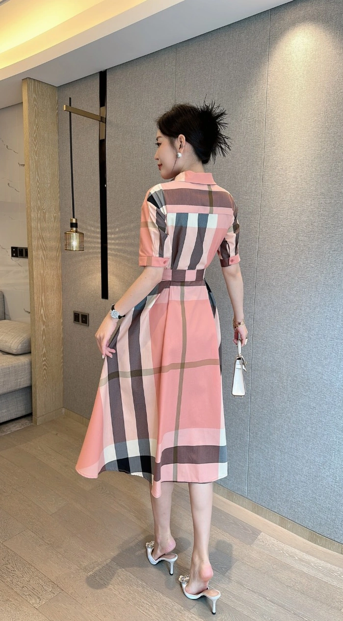 Comfortable 4928 Burberry Dresses Short Sleeved For Women