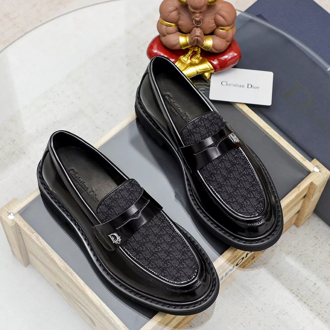 Comfortable 5378 Christian Dior Leather Shoes For Men