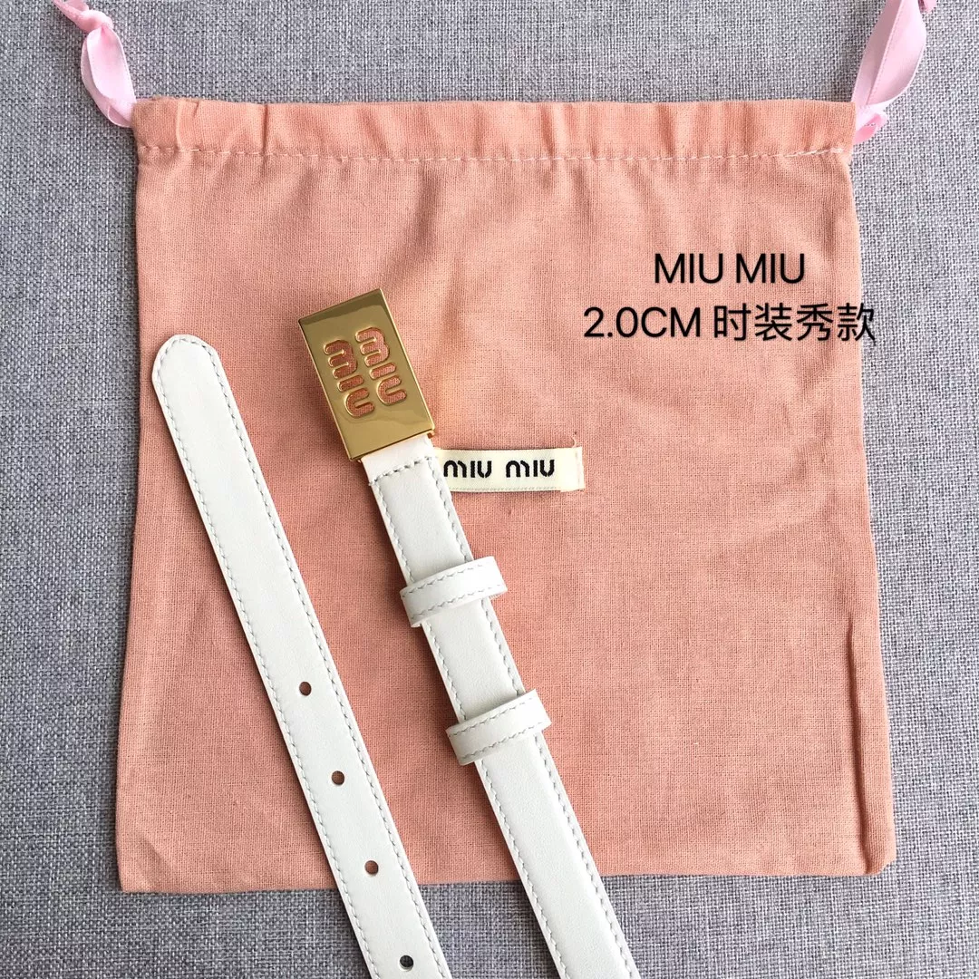 Comfortable 5585 MIU MIU AAA Quality Belts In 2.0cm For Women