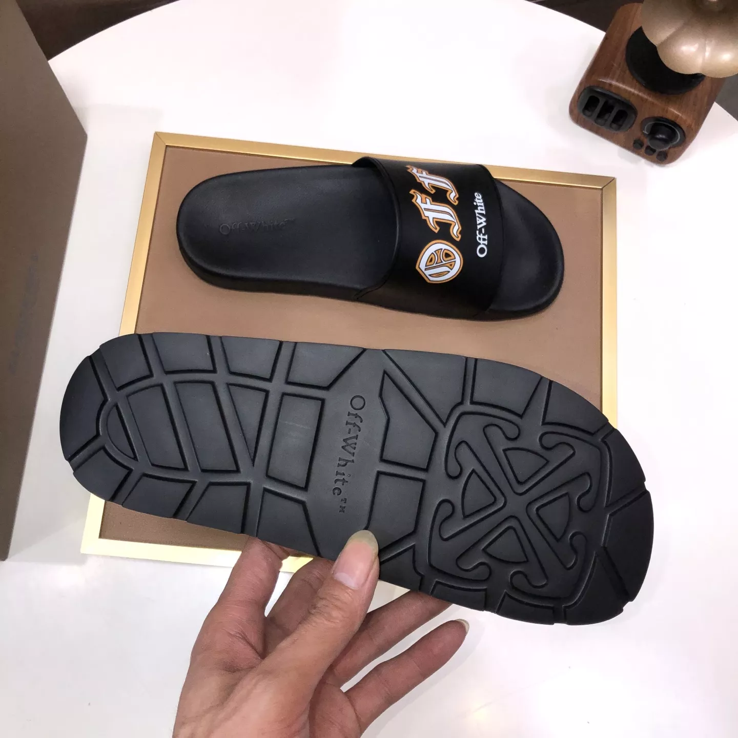 Comfortable 5783 Off-White Slippers For Men