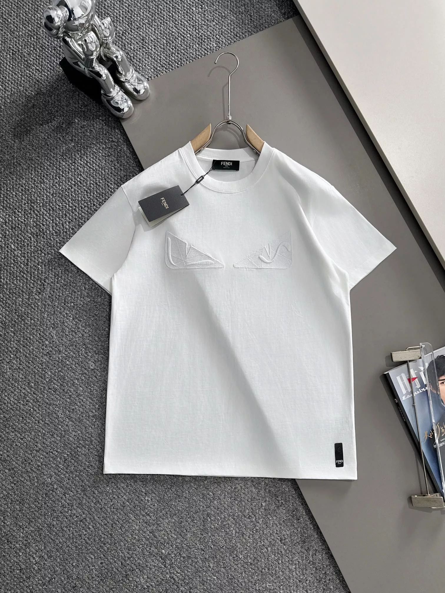 Comfortable 5962 Fendi T-Shirts Short Sleeved For Unisex