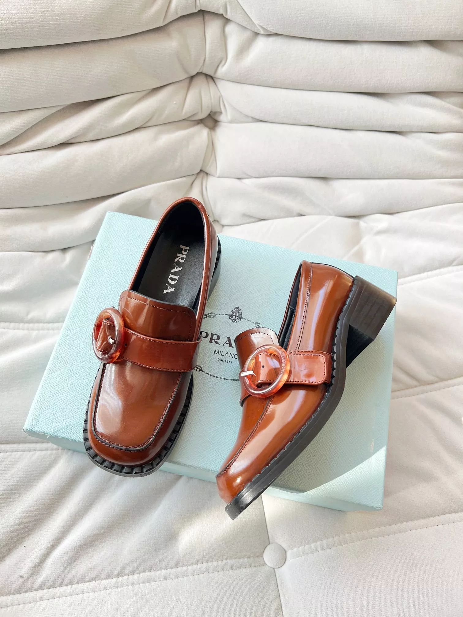 Comfortable 5979 Prada Leather Shoes For Women