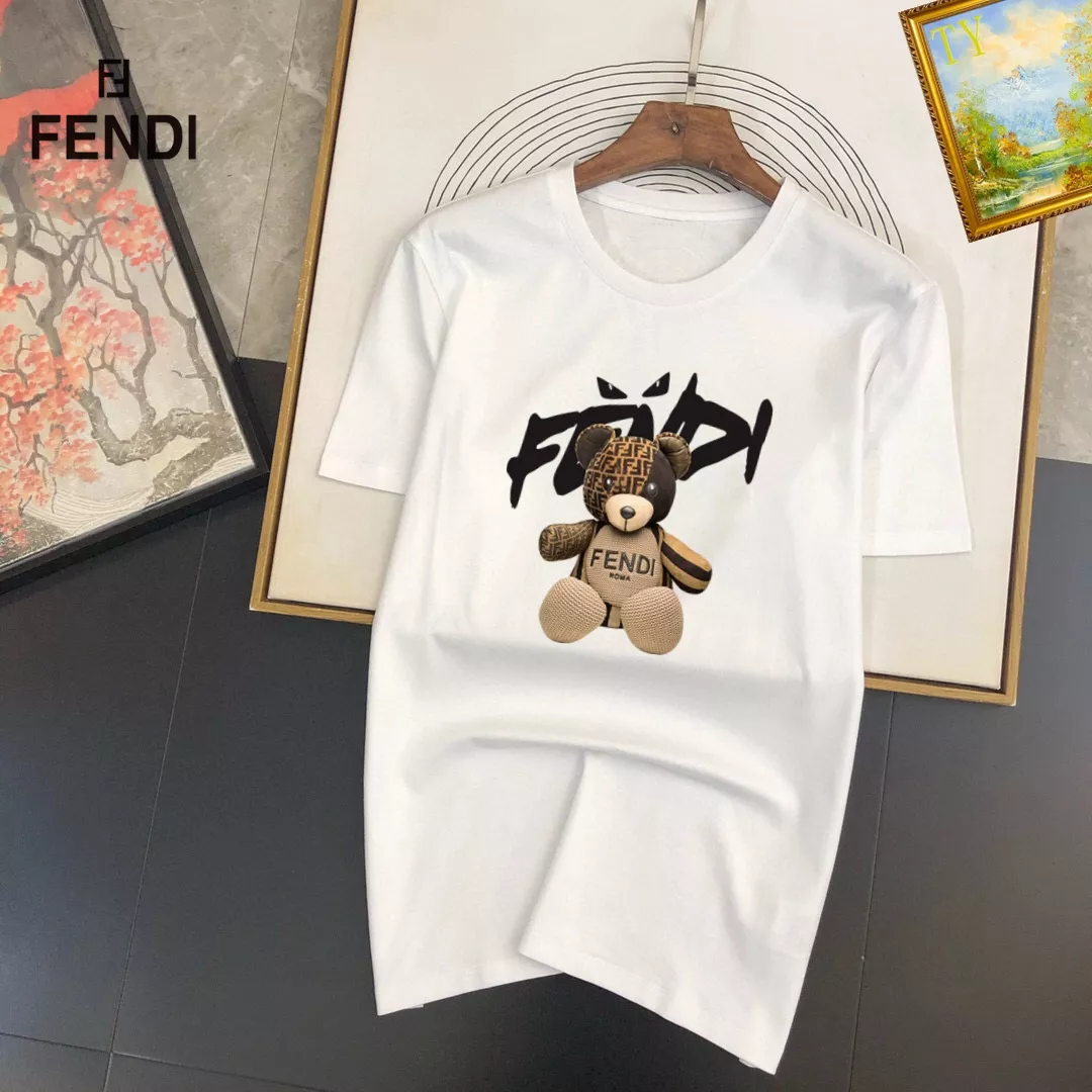 Comfortable 6487 Fendi T-Shirts Short Sleeved For Unisex