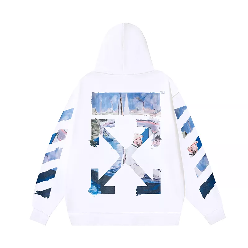 Comfortable 6616 Off-White Hoodies Long Sleeved For Unisex