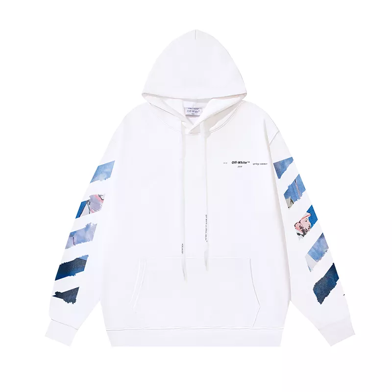 Comfortable 6616 Off-White Hoodies Long Sleeved For Unisex