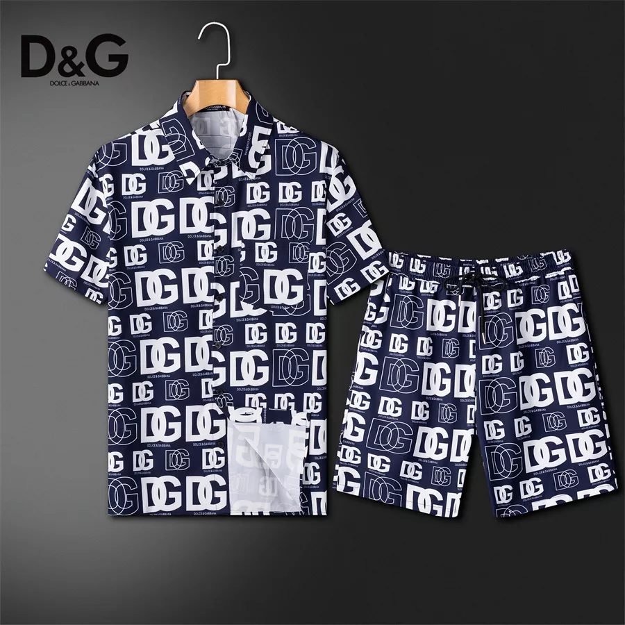 Comfortable 6629 Dolce & Gabbana D&G Tracksuits Short Sleeved For Men