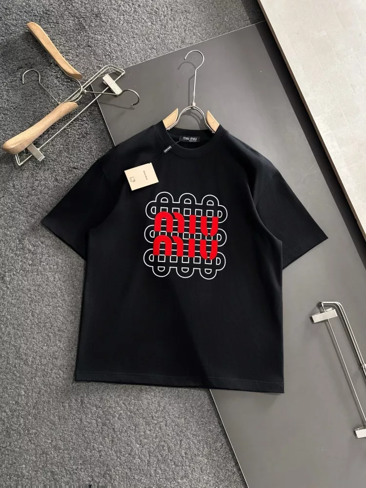 Comfortable 7120 MIU MIU T-Shirts Short Sleeved For Unisex