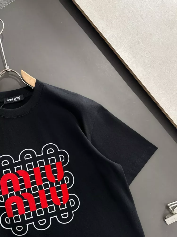 Comfortable 7120 MIU MIU T-Shirts Short Sleeved For Unisex