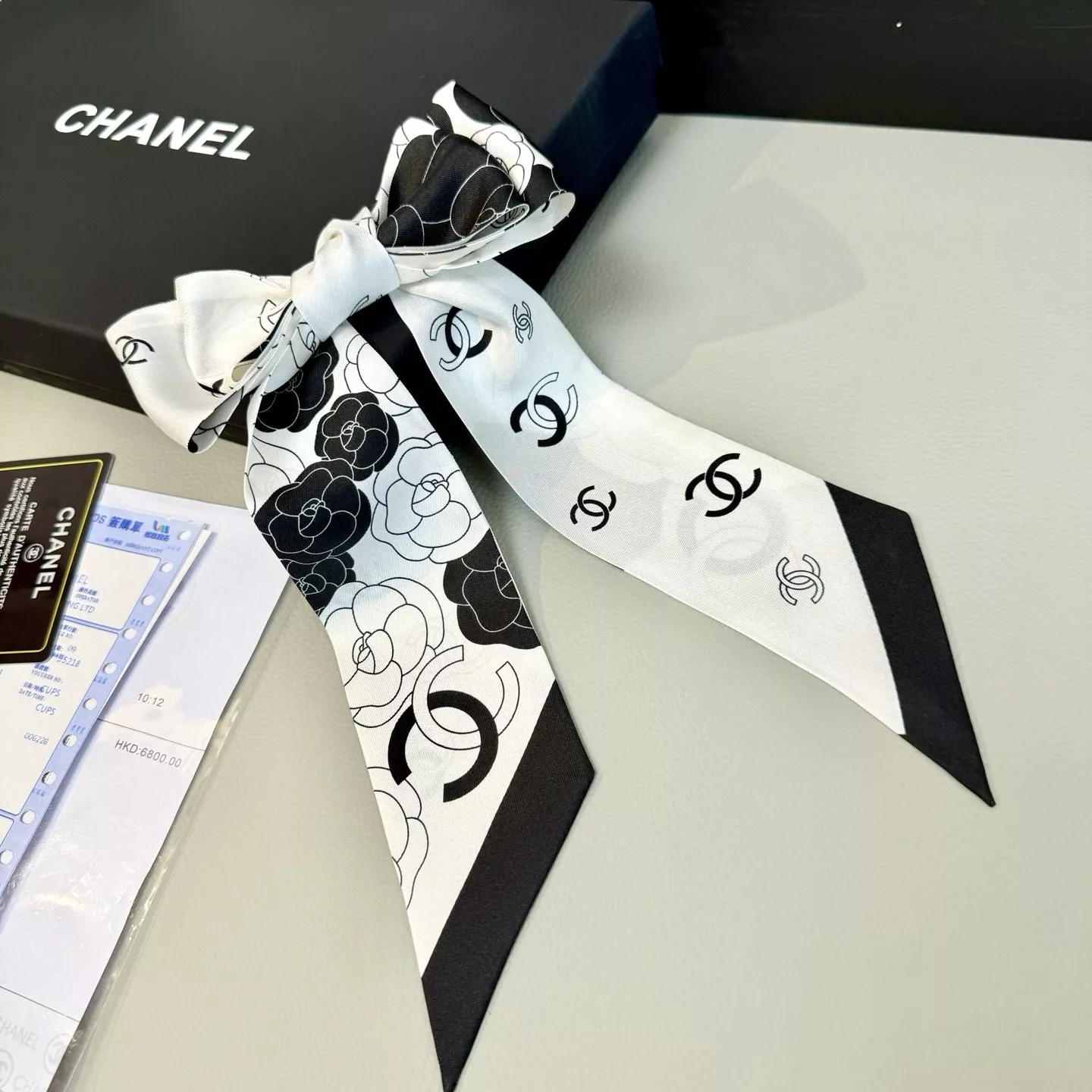 Comfortable 7337 Chanel Silk Scarf