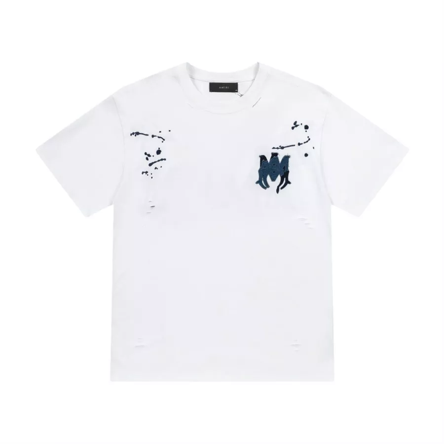 Comfortable 7456 Amiri T-Shirts Short Sleeved For Unisex