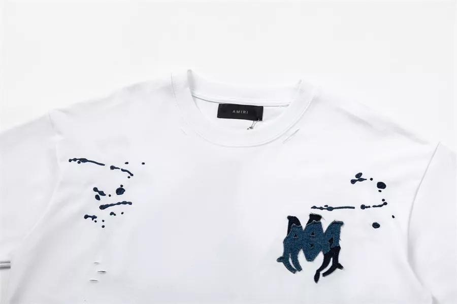 Comfortable 7456 Amiri T-Shirts Short Sleeved For Unisex