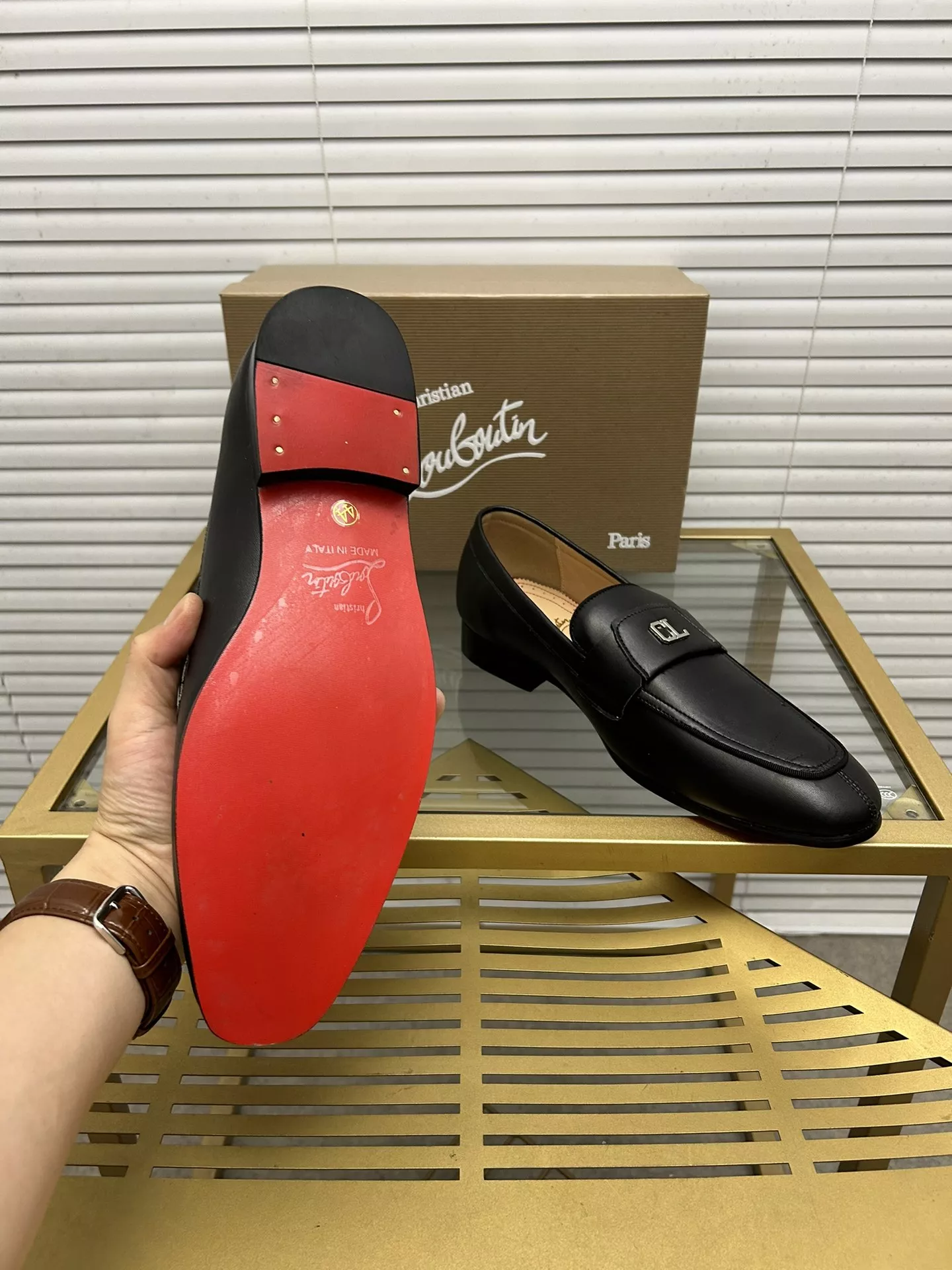 Comfortable 7467 Christian Louboutin Leather Shoes For Men