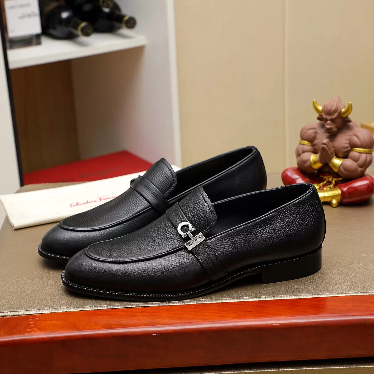 Comfortable 7481 Salvatore Ferragamo Leather Shoes For Men