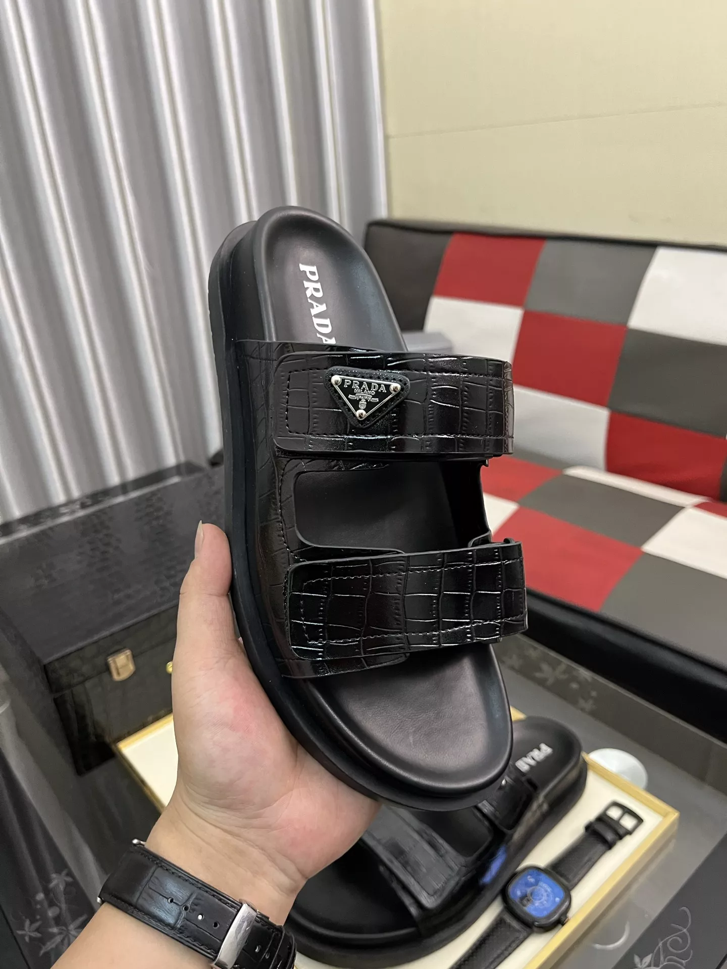 Comfortable 7894 Prada Slippers For Men