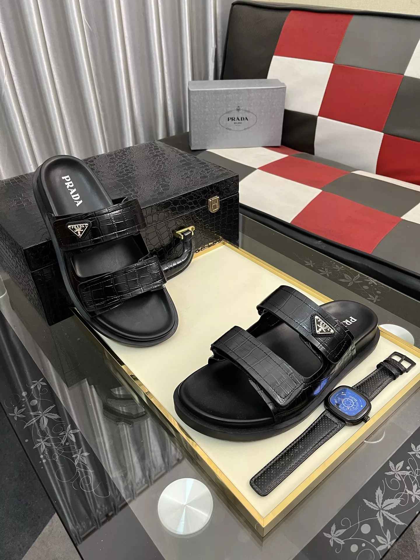 Comfortable 7894 Prada Slippers For Men