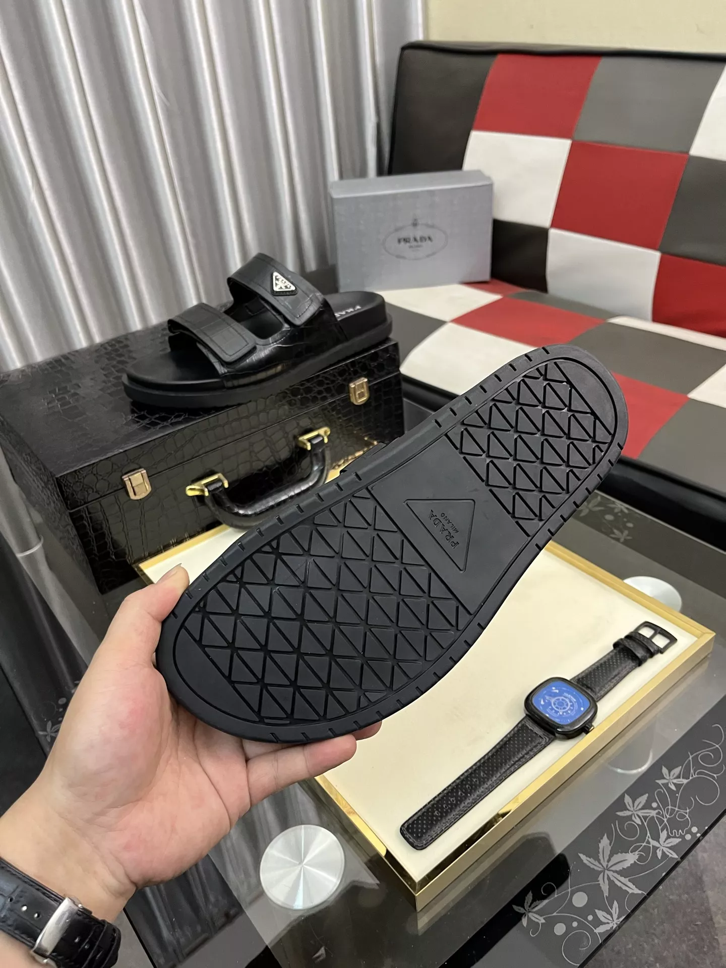 Comfortable 7894 Prada Slippers For Men