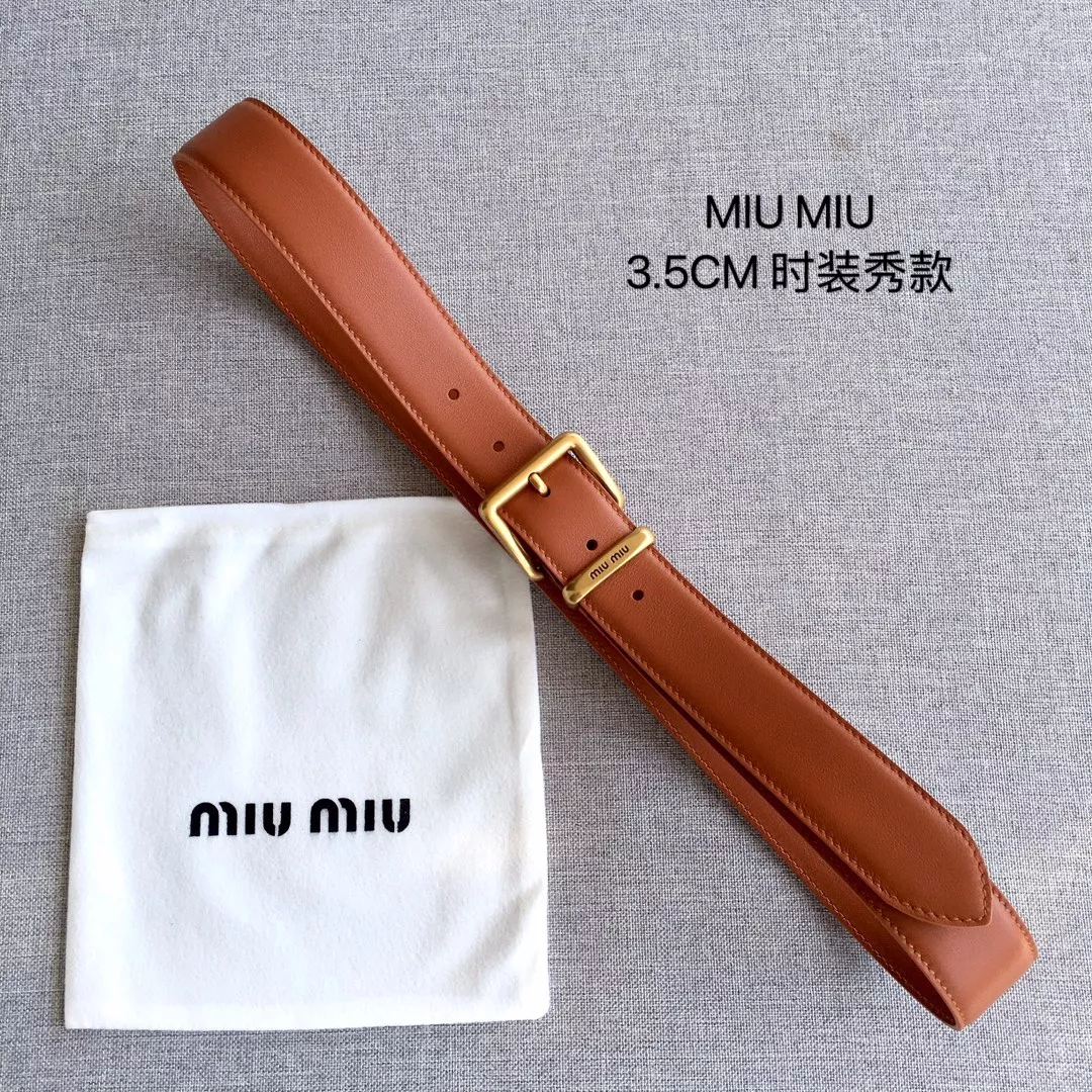 Comfortable 7920 MIU MIU AAA Quality Belts In 3.5cm For Women