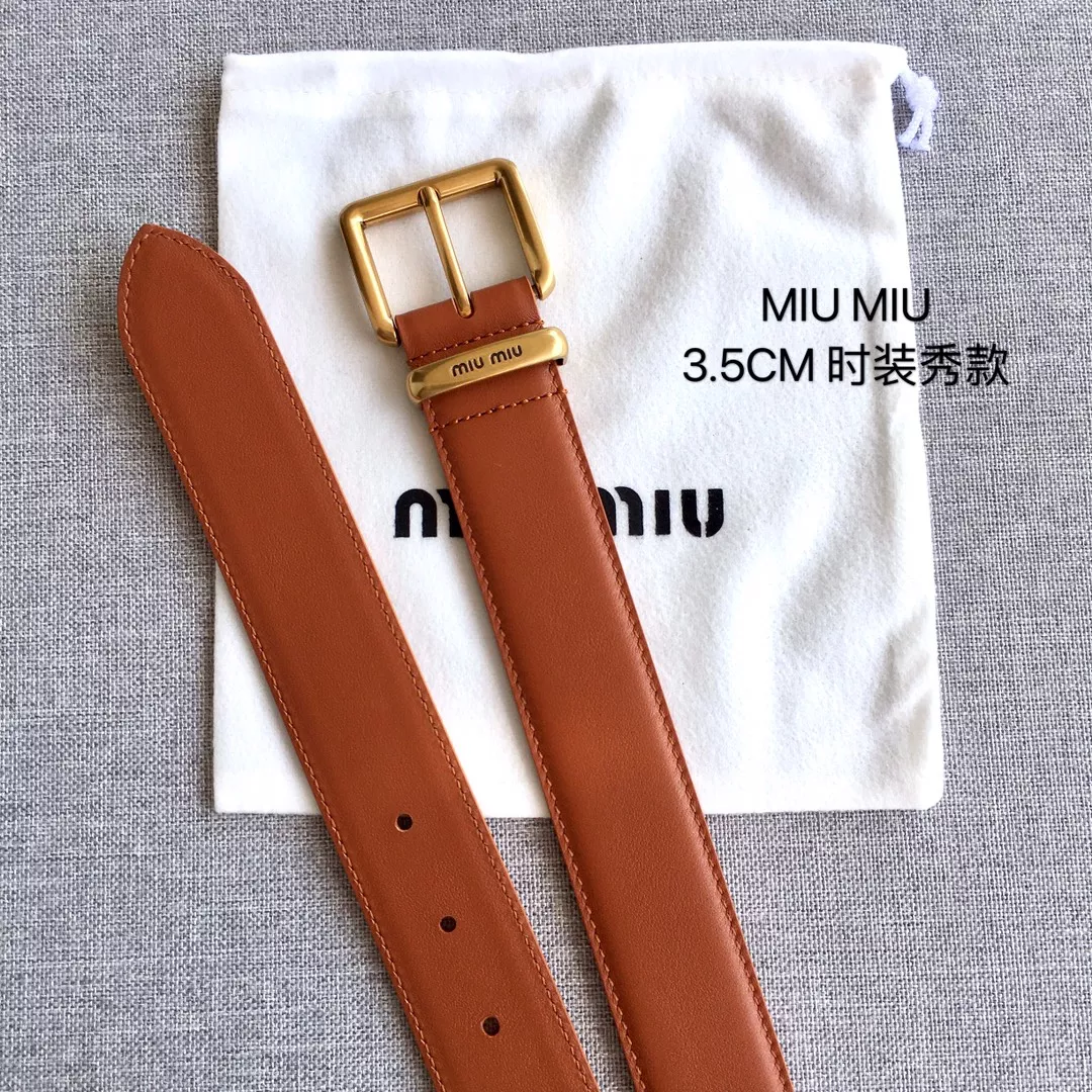 Comfortable 7920 MIU MIU AAA Quality Belts In 3.5cm For Women