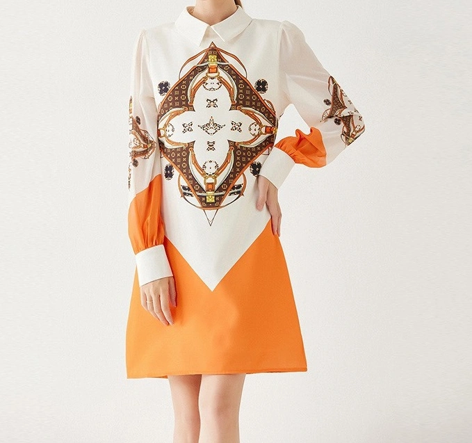 Comfortable 8102 Louis Vuitton LV Dresses Long Sleeved For Women
