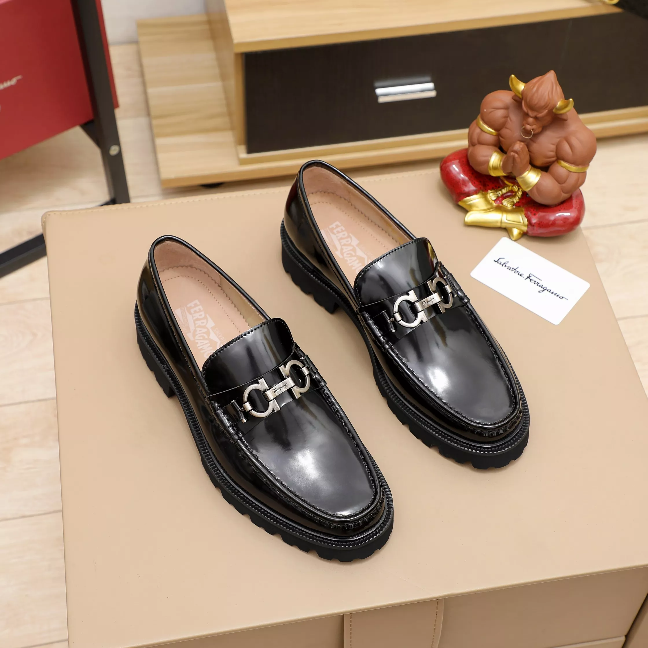 Comfortable 8118 Salvatore Ferragamo Leather Shoes For Men