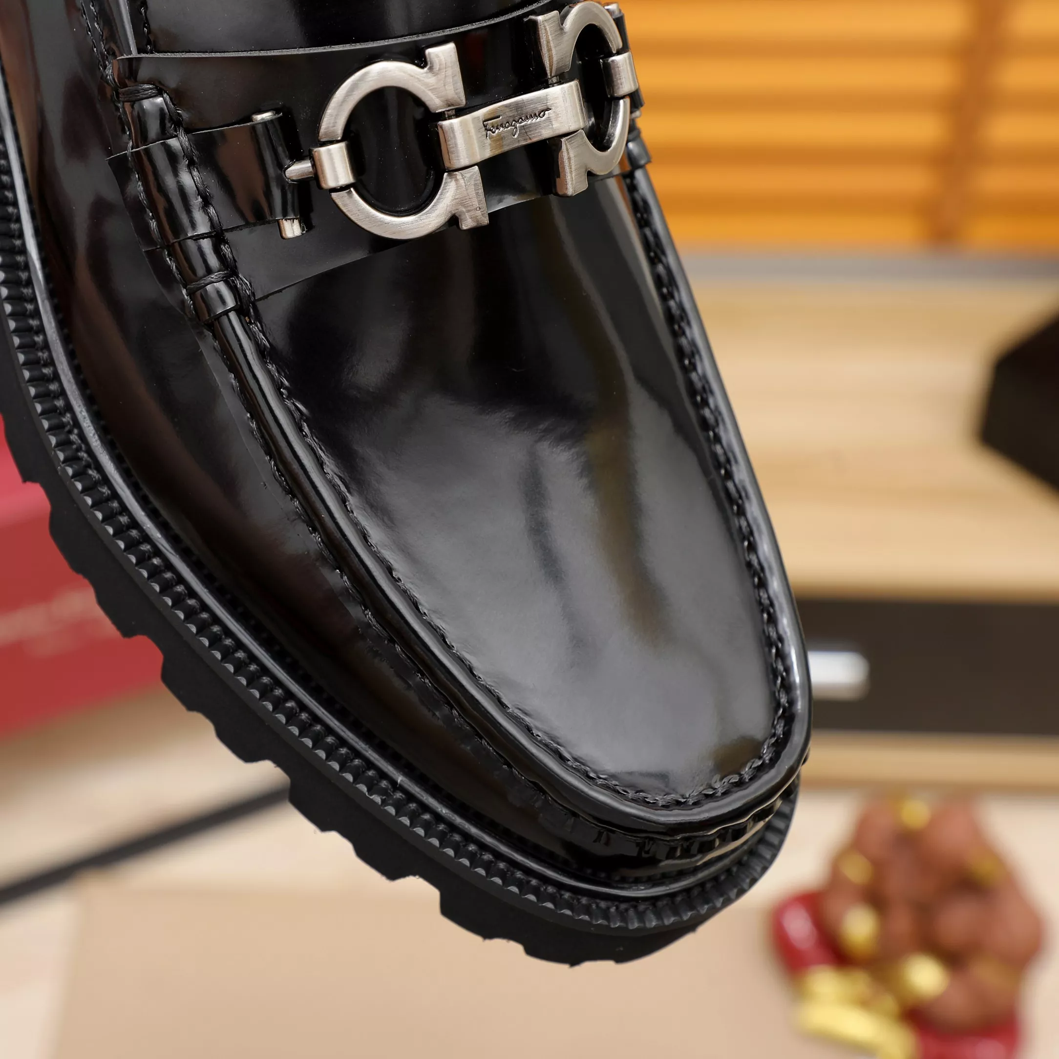 Comfortable 8118 Salvatore Ferragamo Leather Shoes For Men