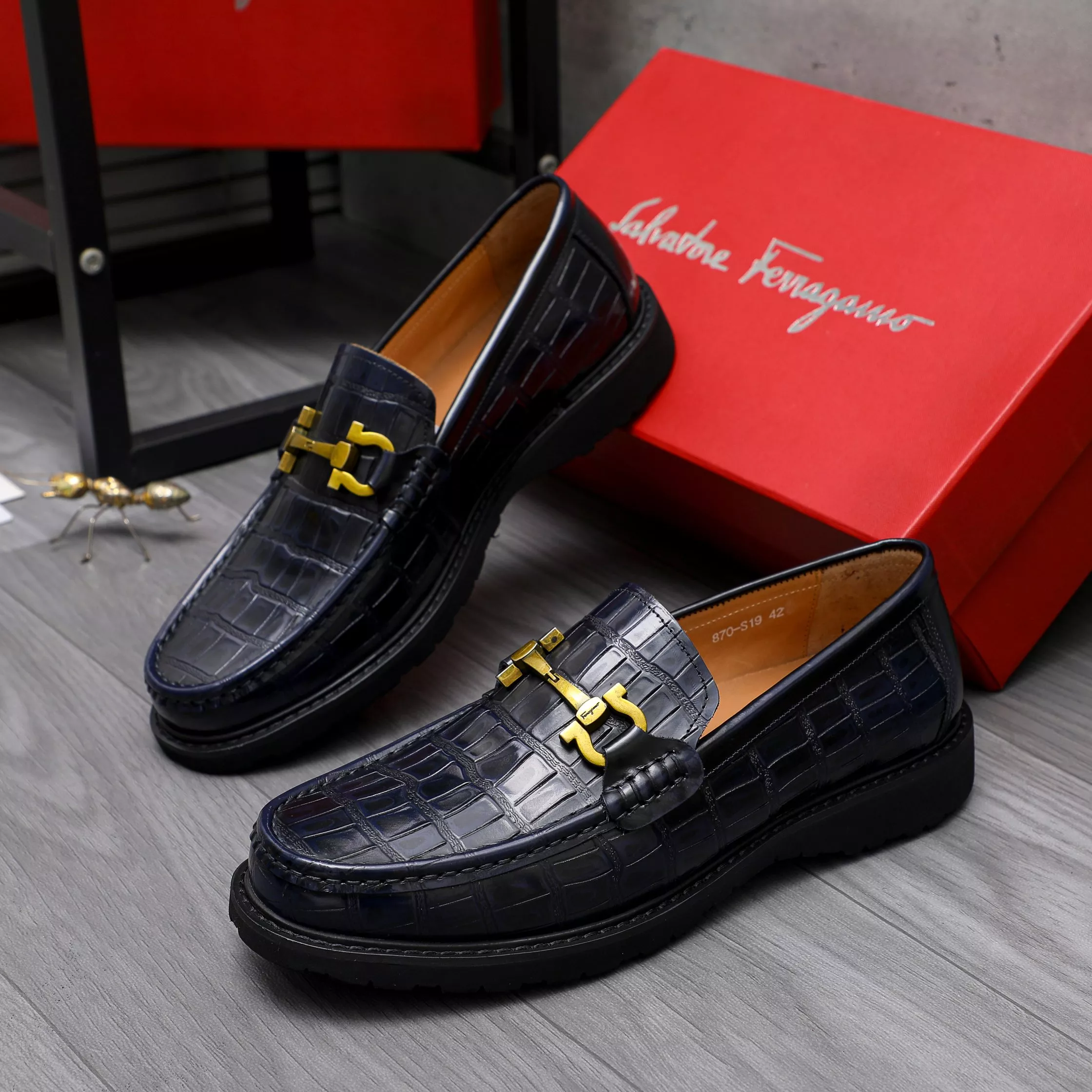 Comfortable 8199 Salvatore Ferragamo Leather Shoes For Men