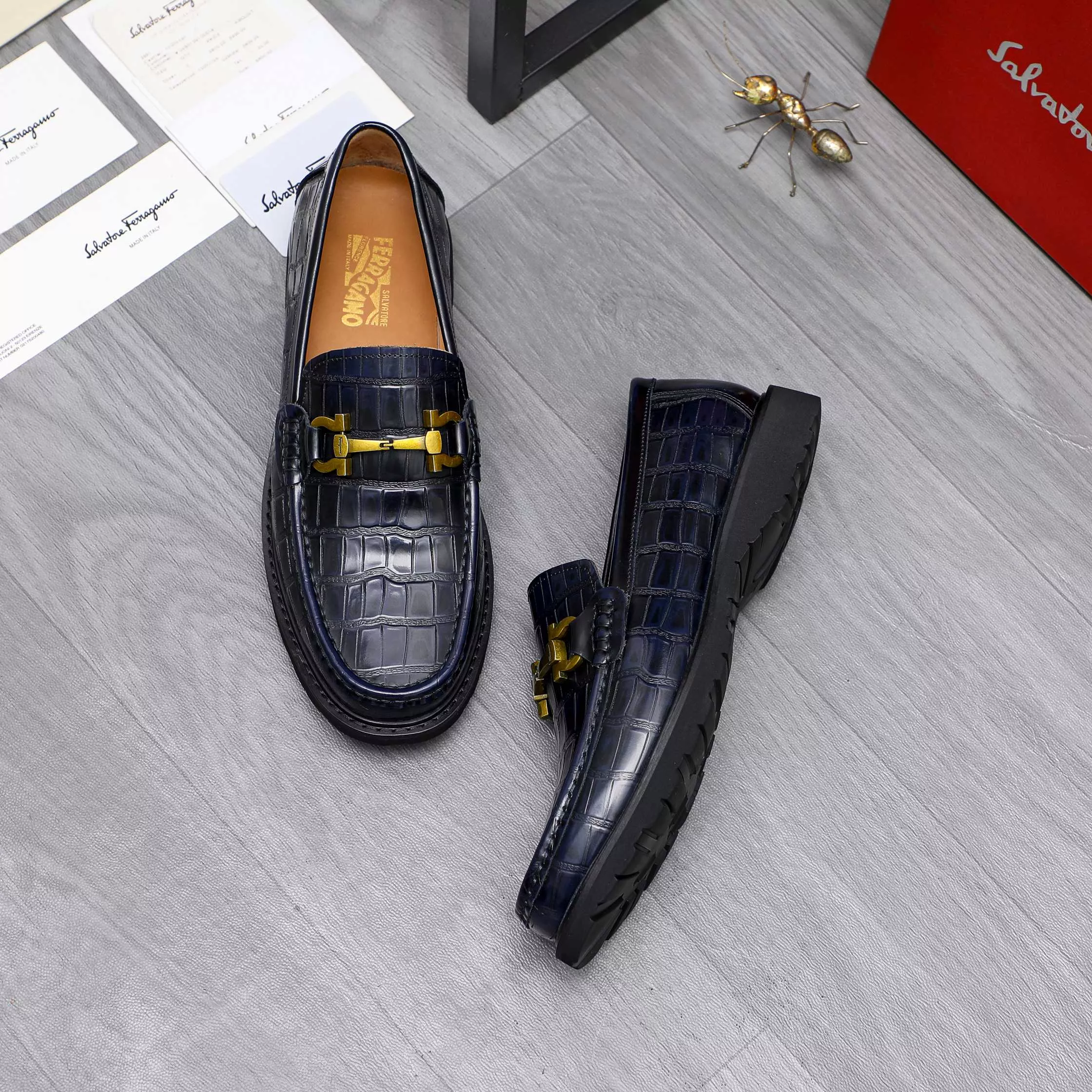 Comfortable 8199 Salvatore Ferragamo Leather Shoes For Men