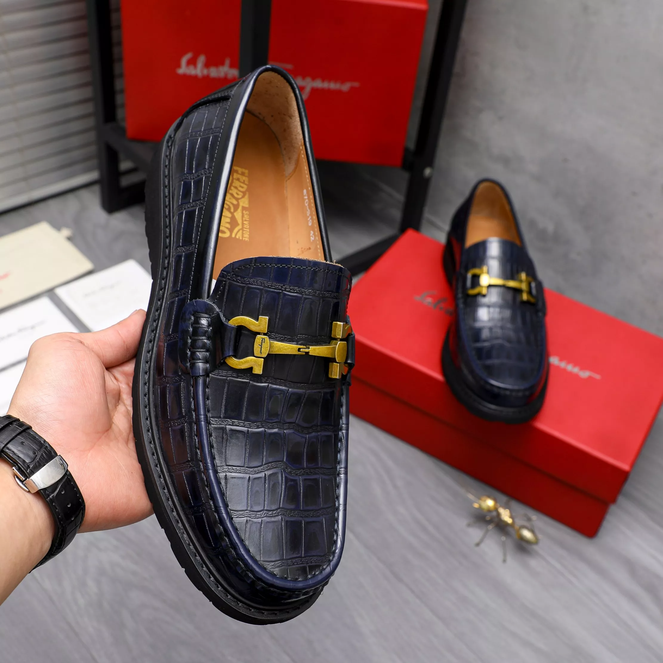 Comfortable 8199 Salvatore Ferragamo Leather Shoes For Men