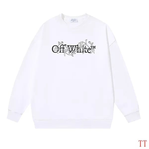 Comfortable 8377 Off-White Hoodies Long Sleeved For Unisex