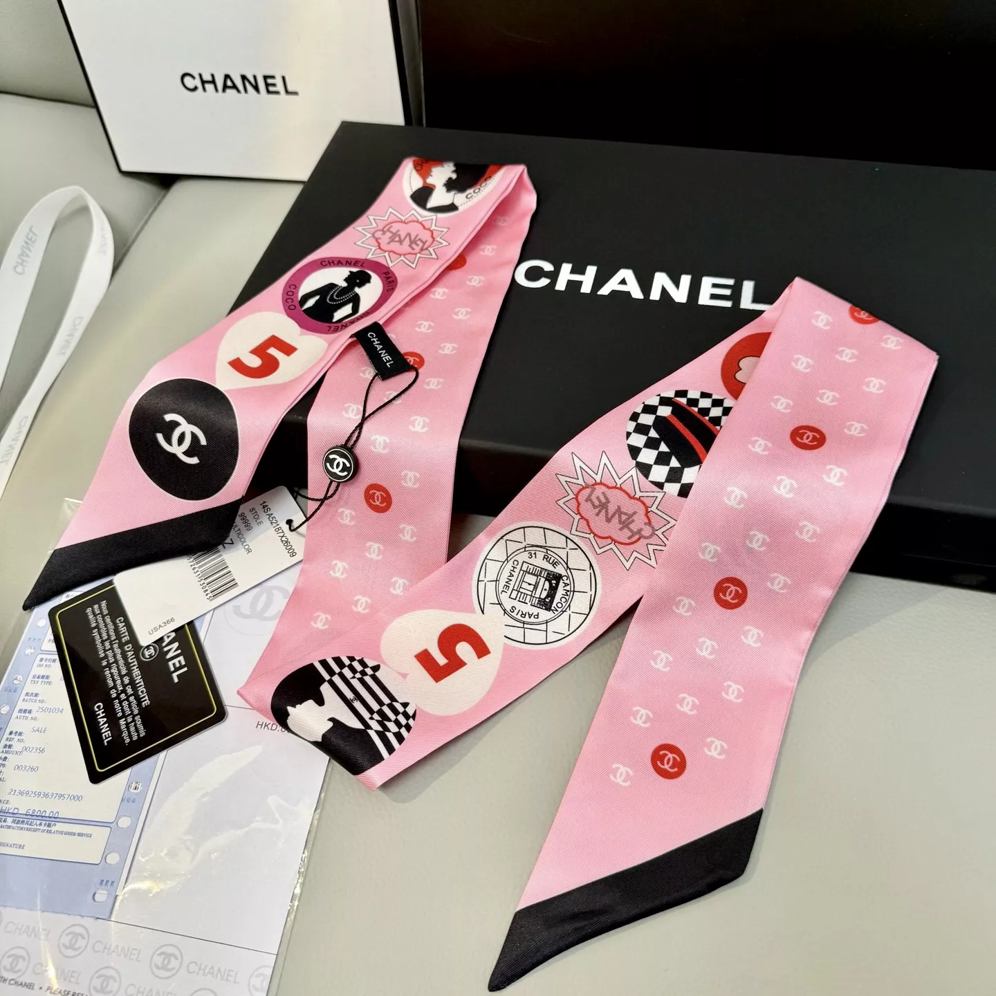 Comfortable 8599 Chanel Silk Scarf