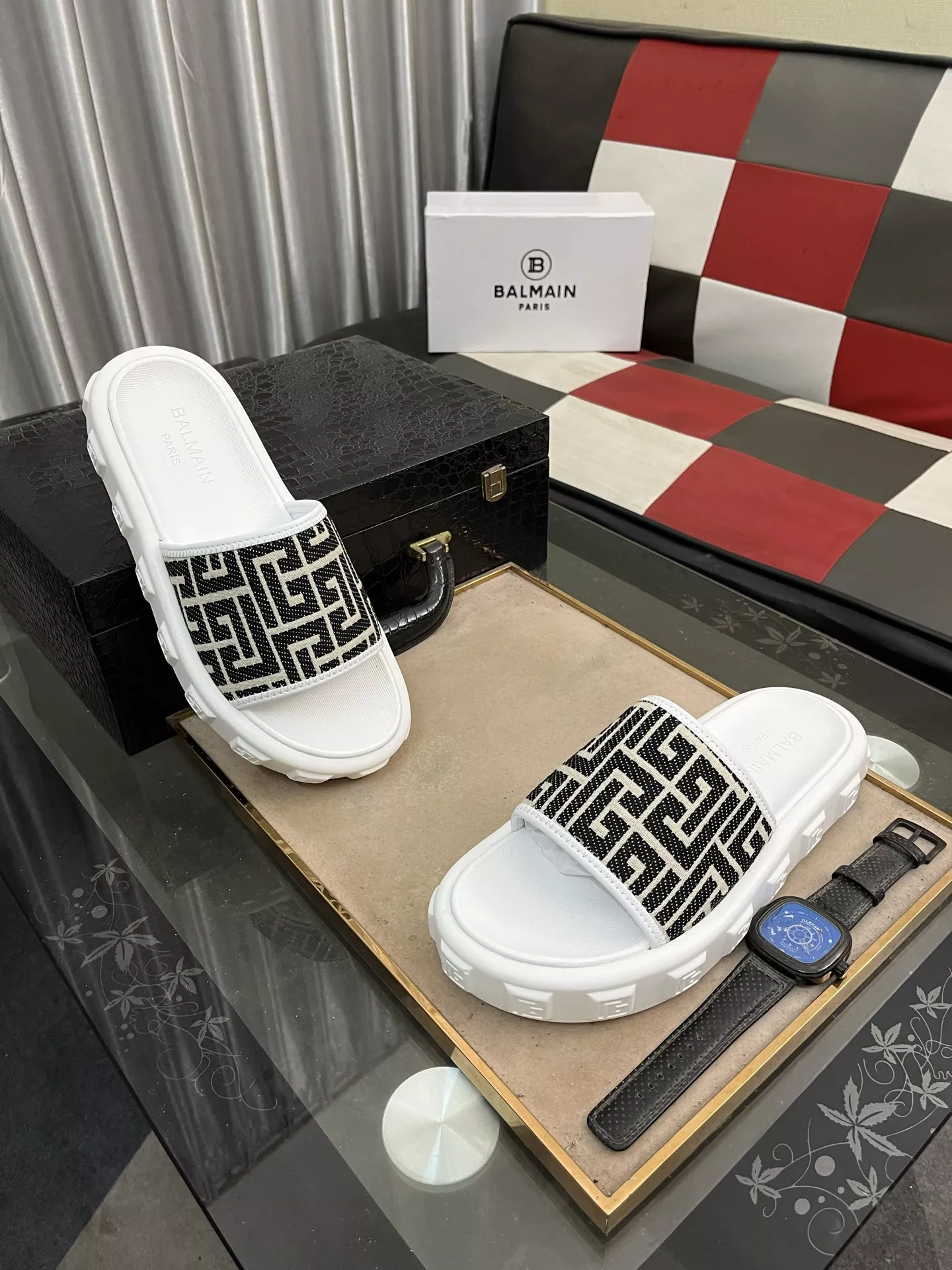 Comfortable 8628 Balmain Slippers For Men