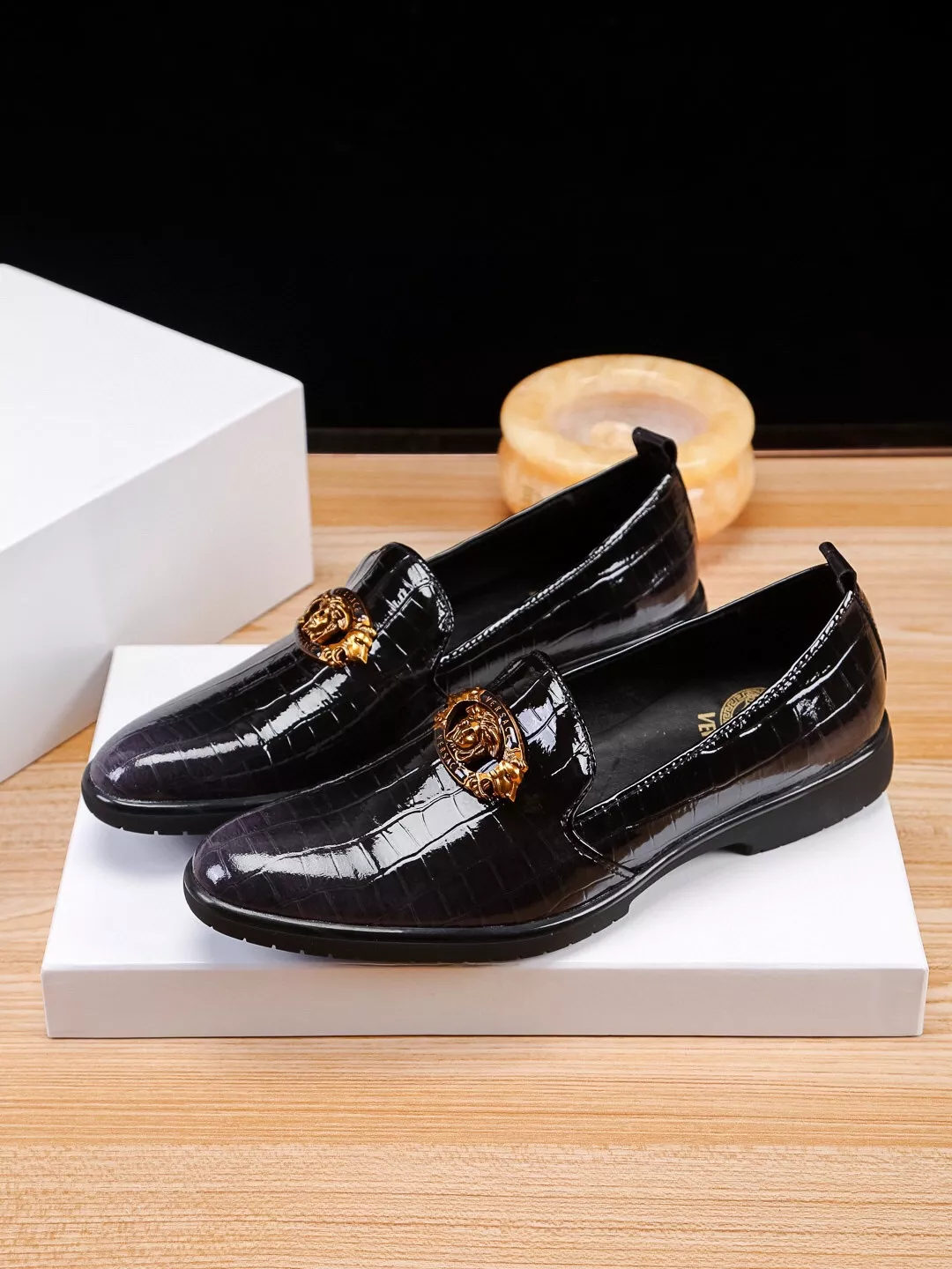 Comfortable 9515 Versace Leather Shoes For Men