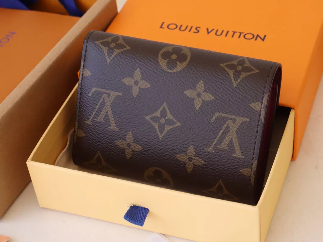Comfortable 958 Louis Vuitton AAA Quality Wallets In Burgundy