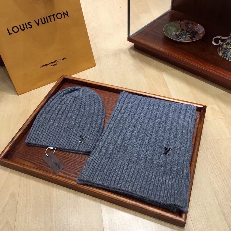 Comfortable 9601 Louis Vuitton LV Hat and Scarf Set