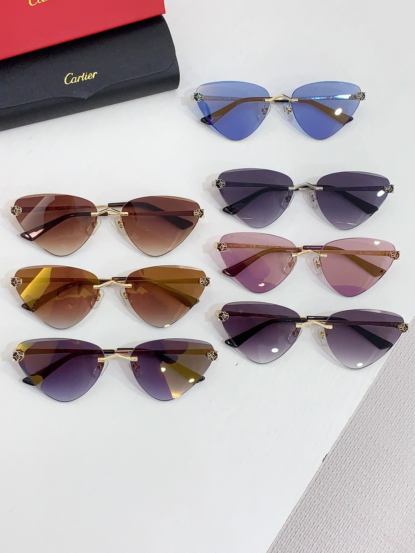 Comfortable 982 Cartier AAA Quality Sunglassess