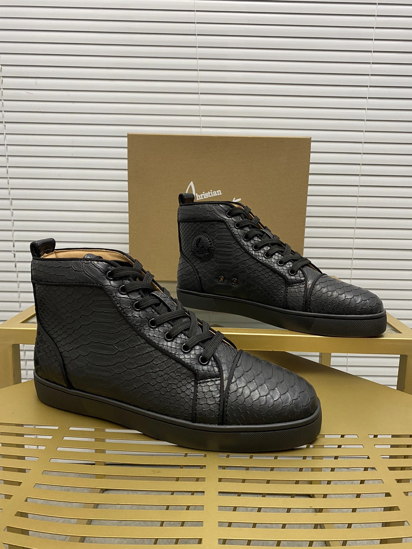 Compact 1367 Christian Louboutin High Top Shoes For Men
