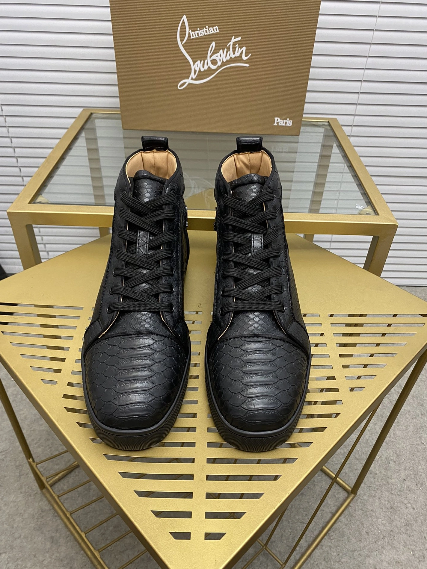 Compact 1367 Christian Louboutin High Top Shoes For Men