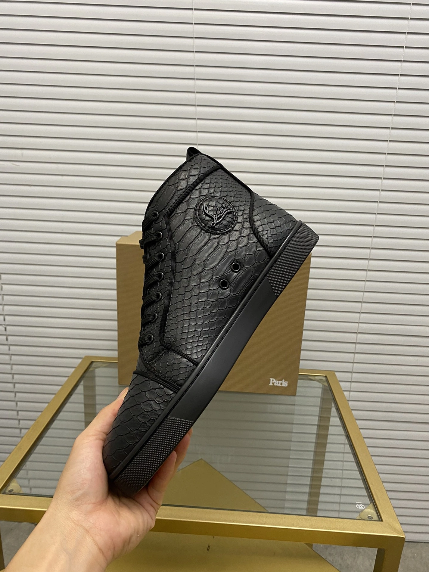 Compact 1367 Christian Louboutin High Top Shoes For Men