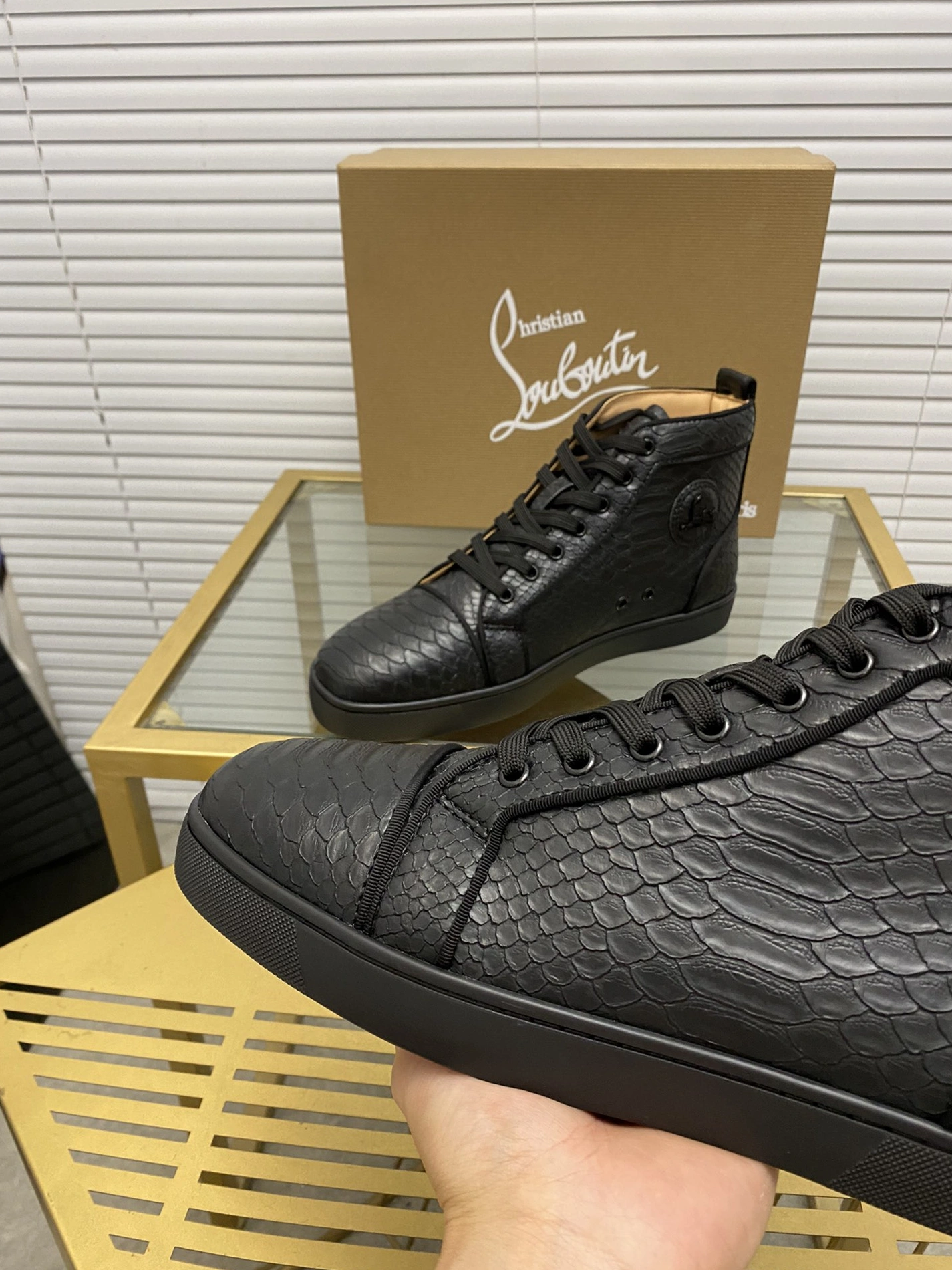 Compact 1367 Christian Louboutin High Top Shoes For Men