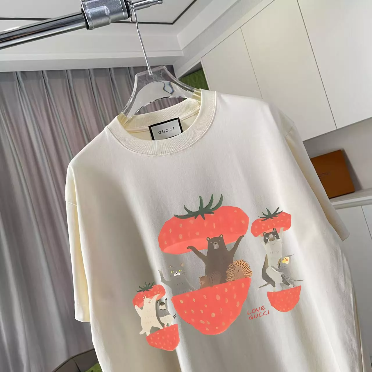 Compact 1603 Gucci T-Shirts Short Sleeved For Unisex