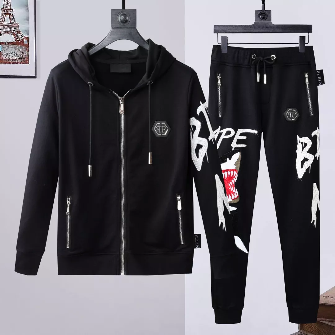 Compact 1672 Philipp Plein PP Tracksuits Long Sleeved For Men