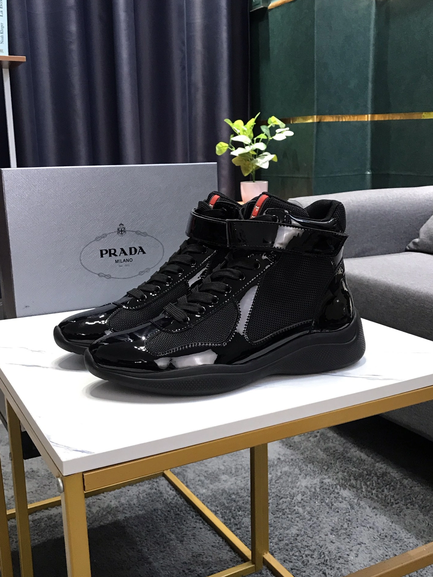 Compact 1950 Prada High Top Shoes For Men