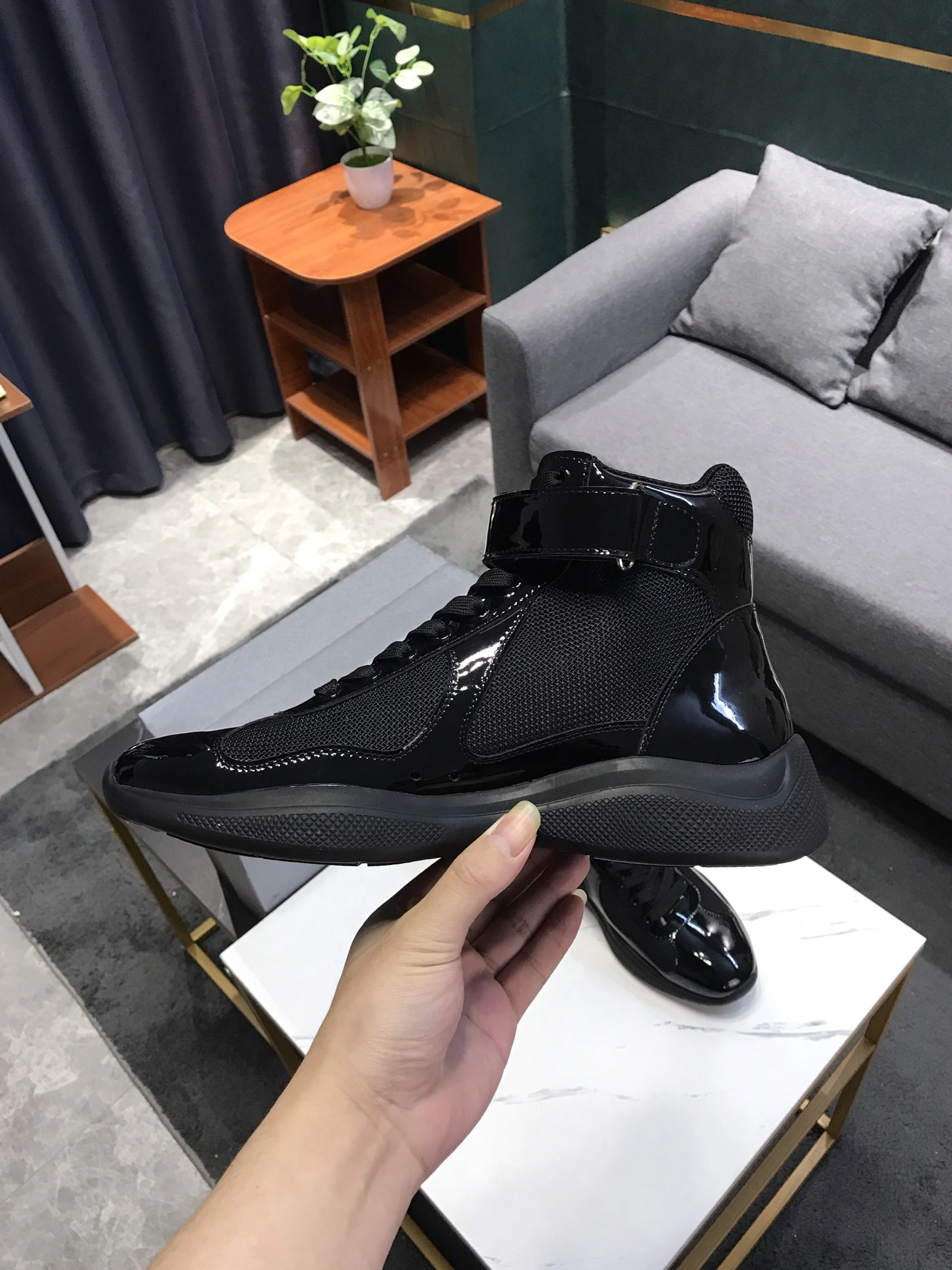 Compact 1950 Prada High Top Shoes For Men
