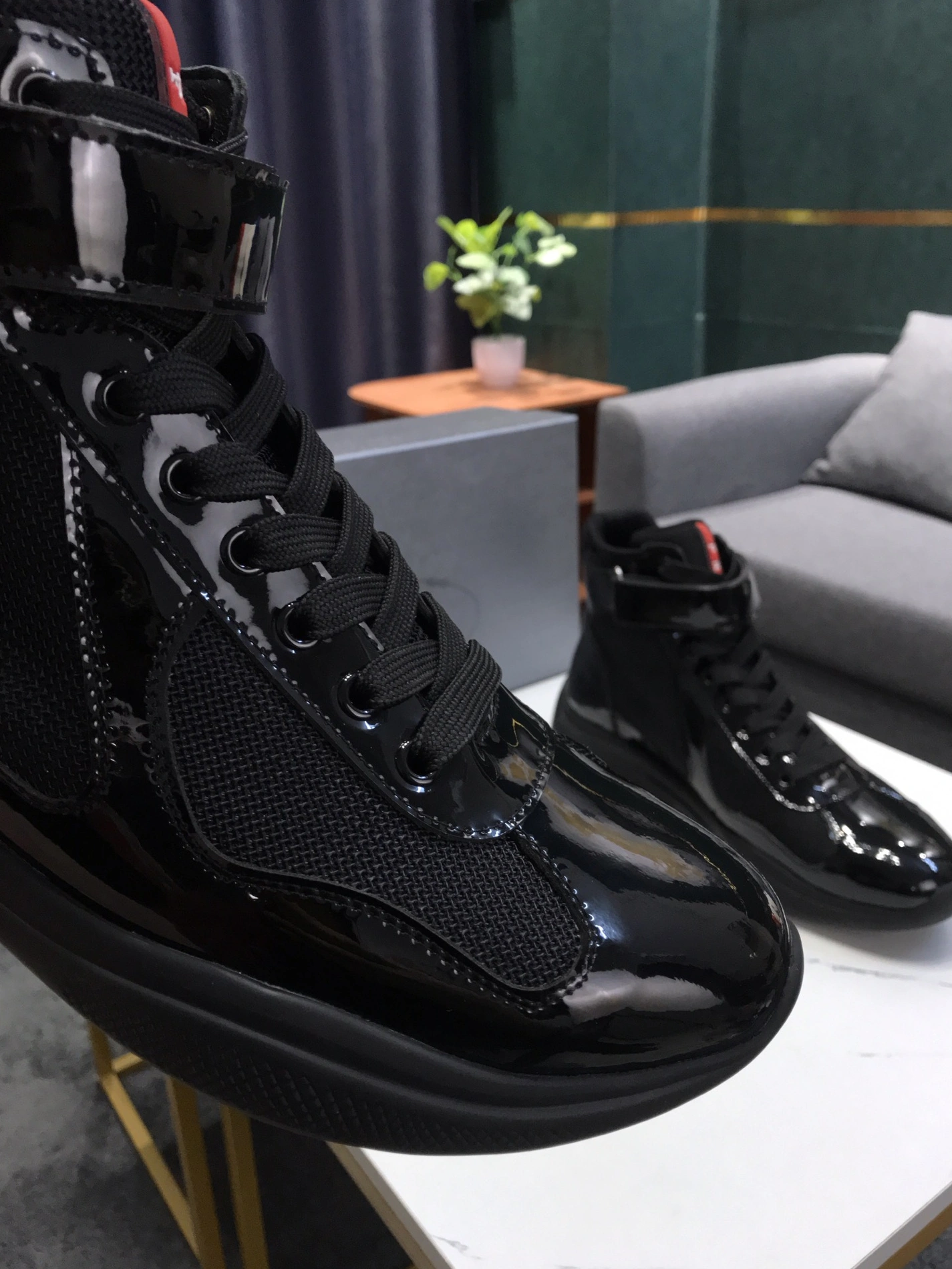 Compact 1950 Prada High Top Shoes For Men