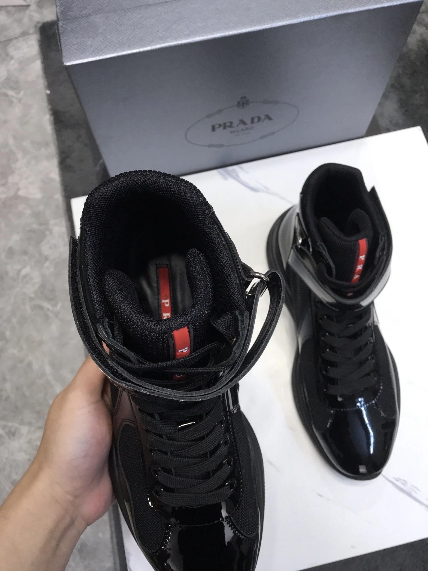 Compact 1950 Prada High Top Shoes For Men