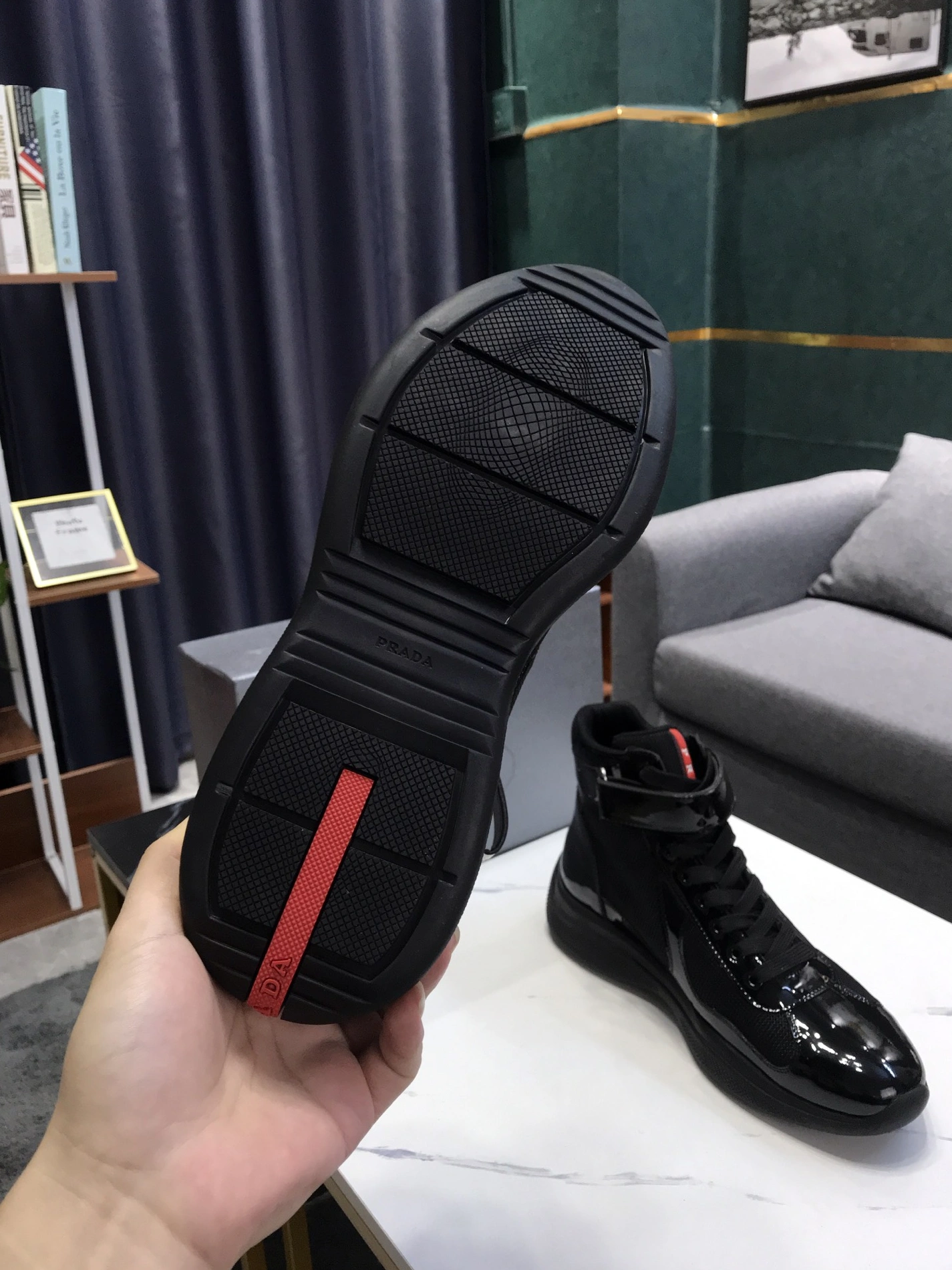 Compact 1950 Prada High Top Shoes For Men