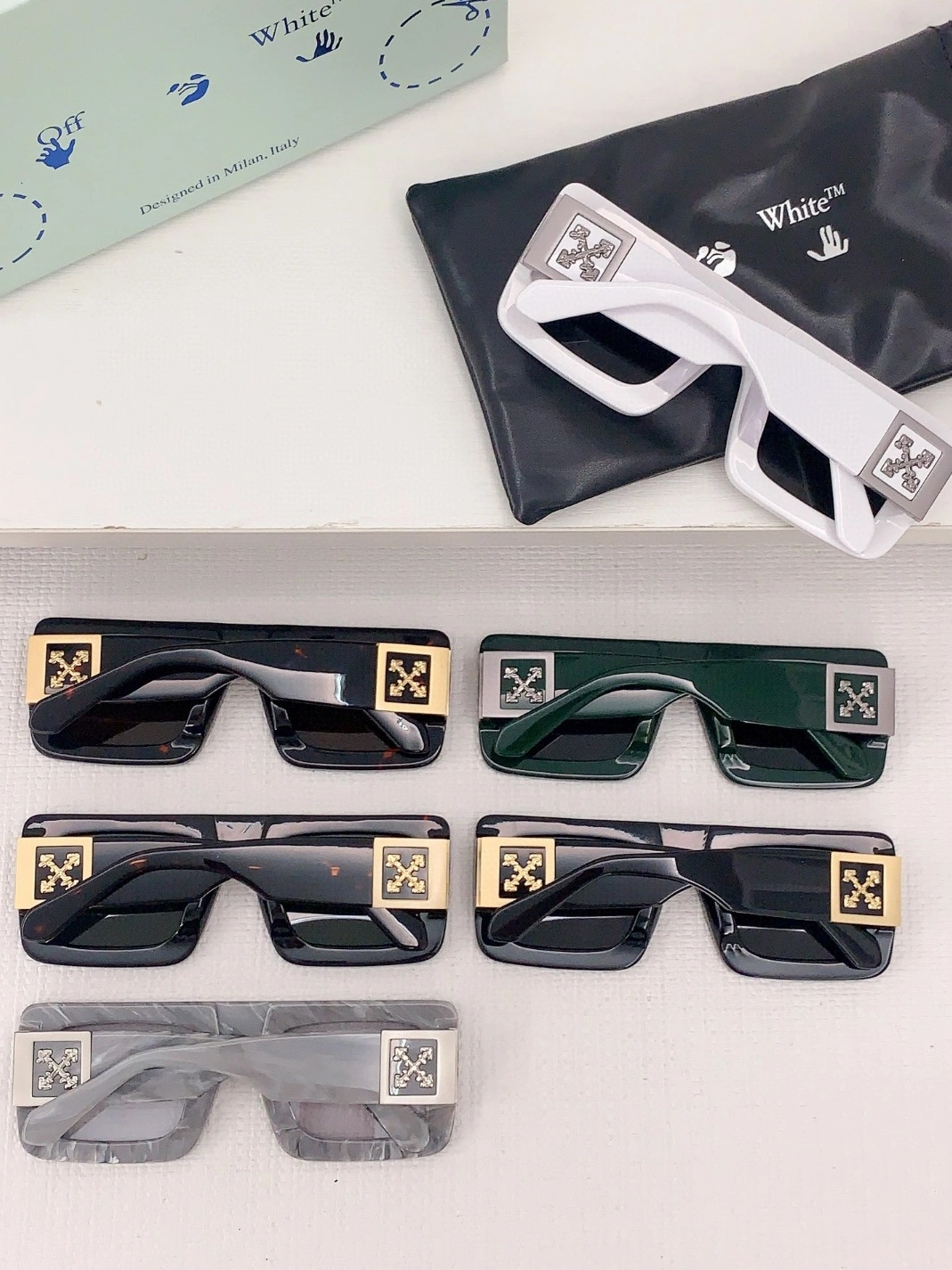 Compact 2839 Off-White AAA Quality Sunglasses