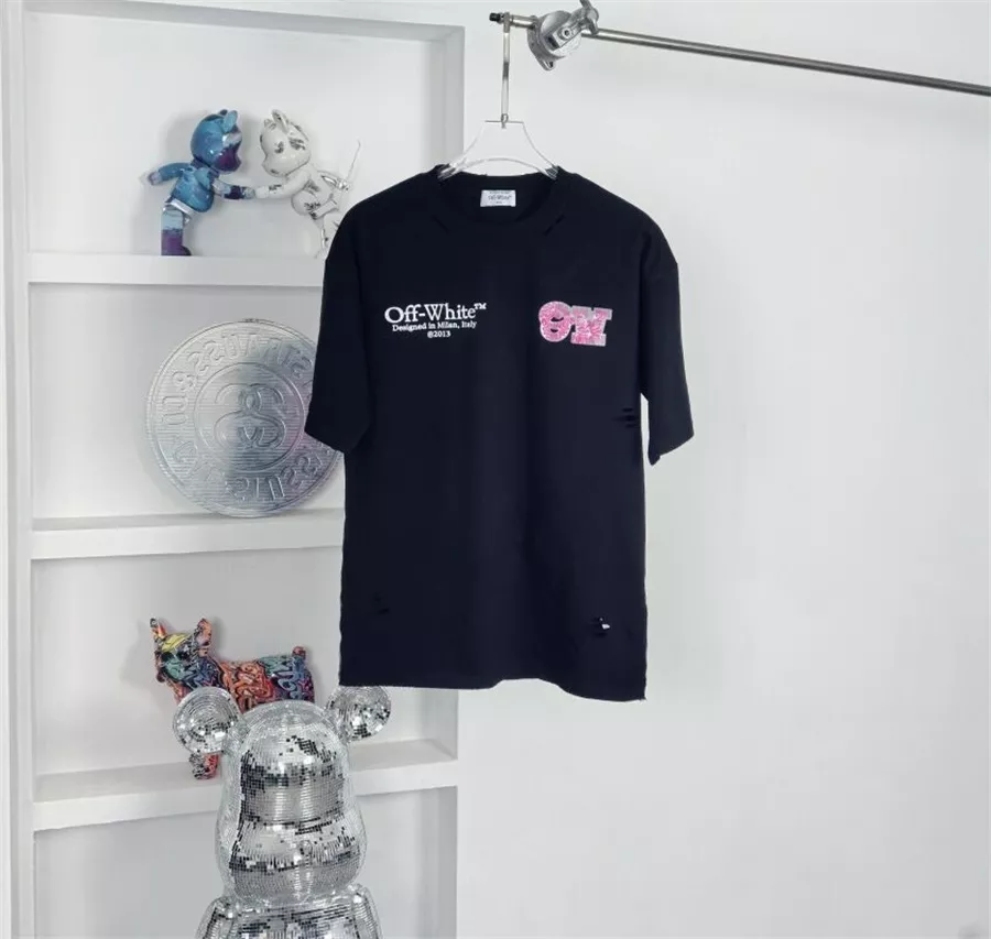 Compact 2845 Off-White T-Shirts Short Sleeved For Unisex